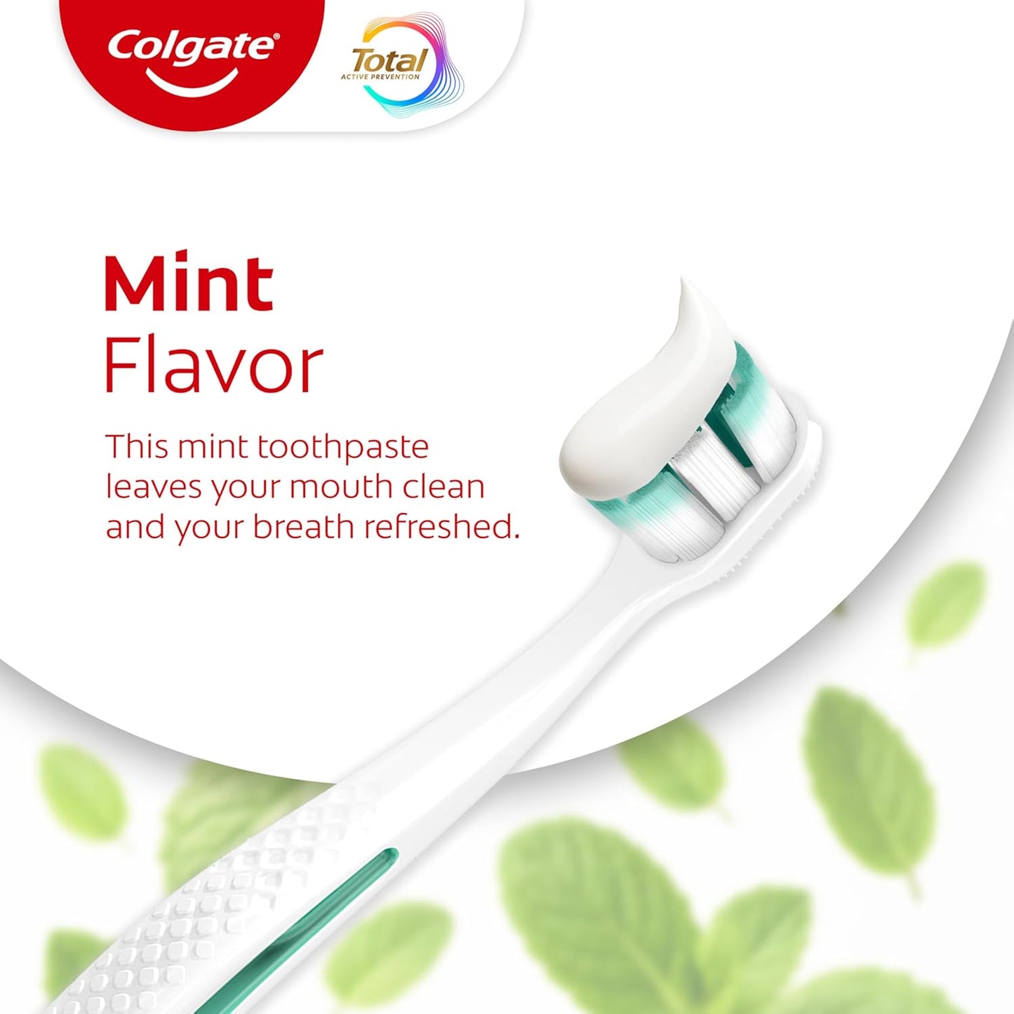 Total Clean Mint Toothpaste, 10 Benefits, No Trade-Offs, Freshens Breath, Whitens Teeth and Provides Sensitivity Relief, Clean Mint Flavor, 4 Pack, 5.1 Oz Tubes