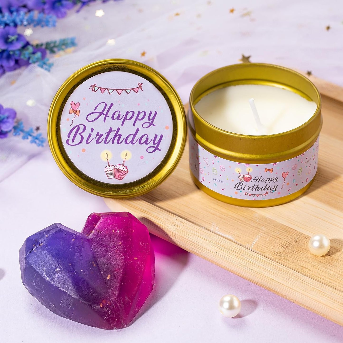 Birthday Gifts for Women,Unique Birthday Presents Friendship Gift Purple Relaxing Self Care Set Ideas for Women Care Package Gifts Basket for Women Mom Sister Best Female Friend Gifts Box